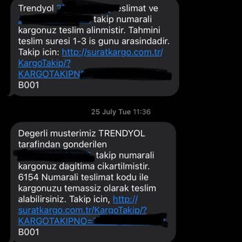 Sürat Kargo Paketimi 3 Haftadır Getirmiyor