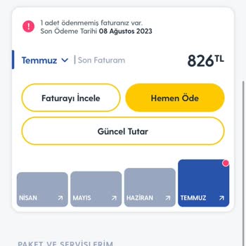 Turkcell Faturasıyla İlgili Sorun