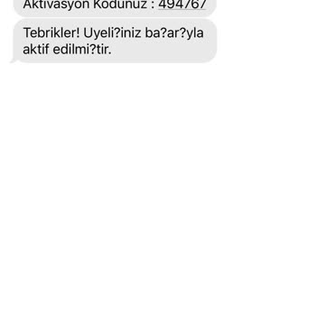 0850 701 02 00 Dan Gelen Aktivasyon Mesajı