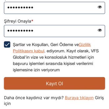 VFS Global Bir Hatayla Karşılaştık