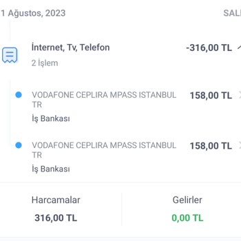 Vodafone Hesaptan İki Kere Para Çekilmesi