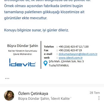 İdevit Klozet Taşı Üretim Hatalı Yollanıyor