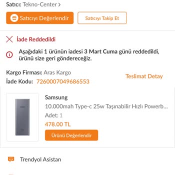 Samsung Para İadesi Yapılmadı