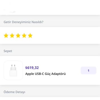 Getir Geri İade Alımı