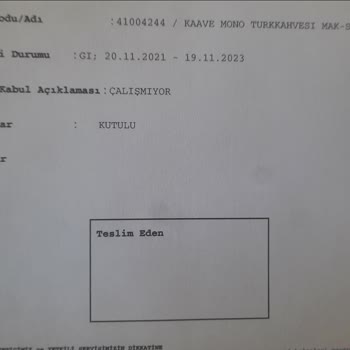 Fakir Kahve Makinesi Ve Müşteri Temsilcileri, Servis Şikayeti