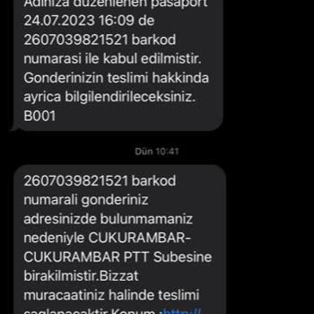 PTT Kargo'dan Pasaportumu 9 Günde Teslim Almam