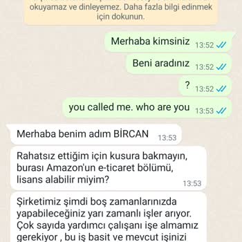WhatsApp Numarasıyla İlgili Şikayetim