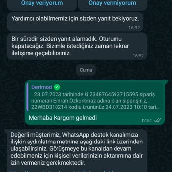 Derimod Teslim Edilmeyen Ürün