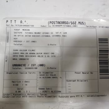 PTT Kargo Pişmanlıktır. Ne Çözüm Sunuyorlar Ne De Yol Gösteriyorlar