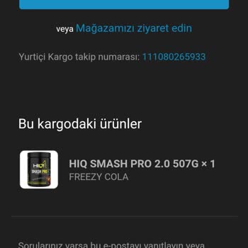 Hiq Nutrition Yanlış Ürün Gönderdi