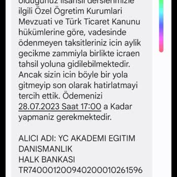 YC Akademi Eşime İftira Attılar