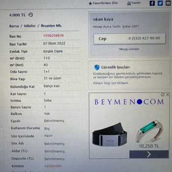 Sahibinden Bursa Kiralık Ev