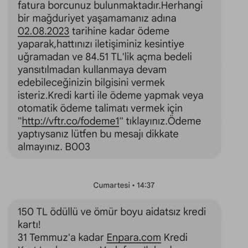 Vodafone Fatura Açma Ve Ek Yansıma