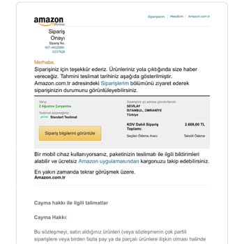 Amazon'un Siparişi Haber Vermeksizin İptal Etmesi Ve Fiyatı Artırması