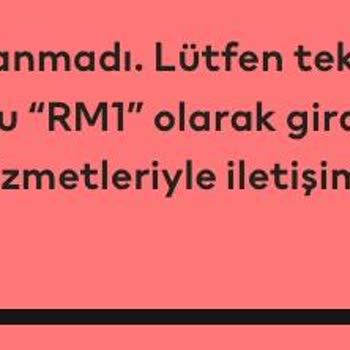 H&M Kredi Kartımdan Ücret Çekilip Sipariş Oluşturulmaması. RM1 Hatası