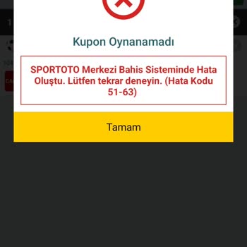 Nesine Kupon Oynanmaması Hata Kodu Vermesi