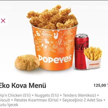 Popeyes'tan Aldığımız Eko Kova Menü İle İlgili Şikayetimiz