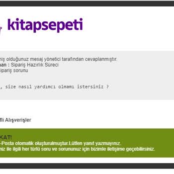 Kitap Sepeti.com Kitap Siparişi Verdim Göndermiyorlar