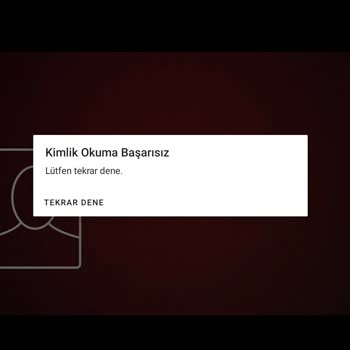 Hadi TOM Pay Hadi Kimlik Kartı Doğrulama Başarısız