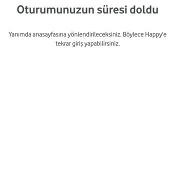 Vodafone Hat Oturum Süresi