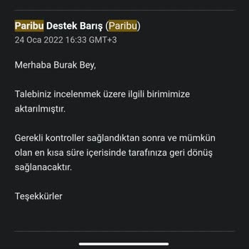 Paribu Kripto Yatırımı 19 Aydır Hesabıma Geçmiyor