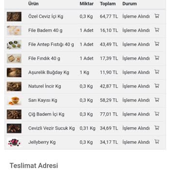 Makbul Kuruyemiş Dağılmış Bir Kargo