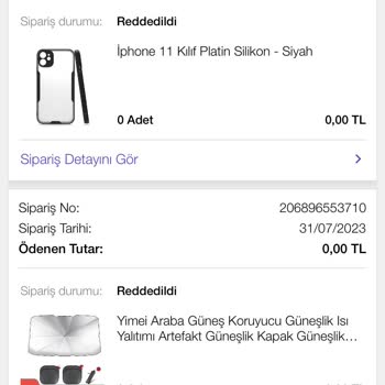 N11 Yapılan Alışverişin Tamamlanmaması