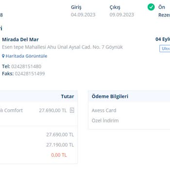 Tatilsepeti.com Müsaitlik Olmasına Rağmen Rezervasyonu İptal Ediyor.