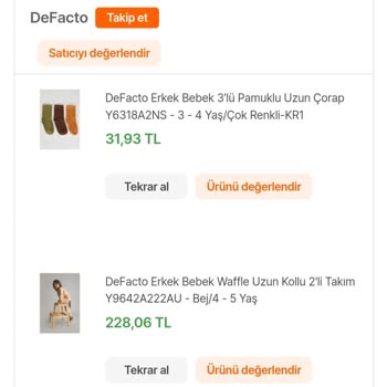 DeFacto İndirimli Ürünlerde Sürekli Yanlış Gönderim