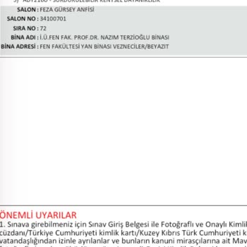 Anadolu Üniversitesi (AÖF) Sınav Yeri Değişikliği Yapmamış