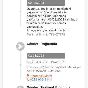 MNG Kargo Tınaztepe Şubesi Müşteri Hizmetleri