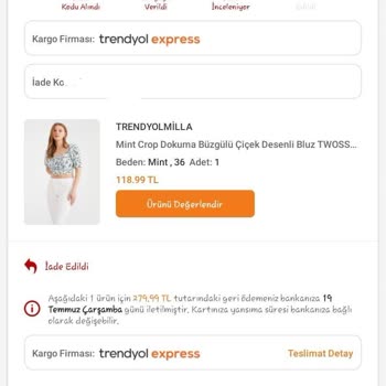Trendyol Ücret İadesini Yatırmıyor