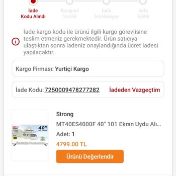 Yurtiçi Kargo Hasarlı Ürün Teslimi