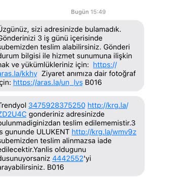 Aras Kargo'nun Kargoyu Bırakmadan Kaçması Ve Telefonları Açmaması