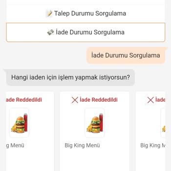 Trendyol Yemek Trendyol GO Burger King Yanlış Teslimat