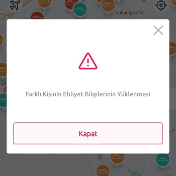 TikTak Kirala Başka Kişinin Ehliyeti Girişi Uyarısı Yüzünden Hesabım Pasife Alınmış