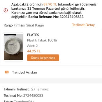Trendyol İade Param Derhal Yatırılsın