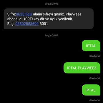 Playweez Üyelik İptal Edememe