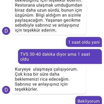 Getir Aşırı Geciktirip İptal Edilerek Zaman Kaybı Yaşatması