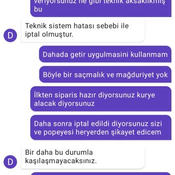 Getir Aşırı Geciktirip İptal Edilerek Zaman Kaybı Yaşatması