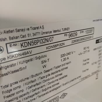 Bosch KDN56PW32N/02 Buzdolabı Üst Lambası Çalışmıyor