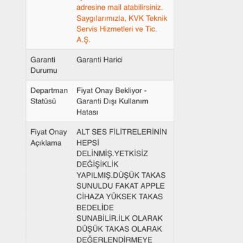 KVK Nın Apple Telefonu Keyfine Göre Garanti Dışı Bırakması