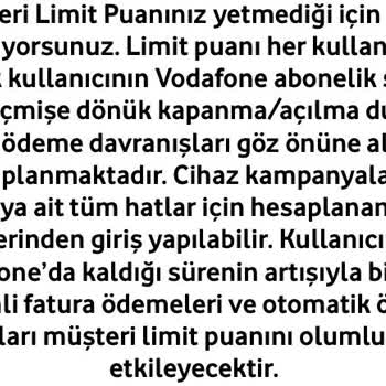 Vodafone Müşteri Puanı Silinmesi