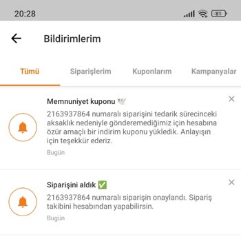 Trendyol Siparişin Habersiz İptali