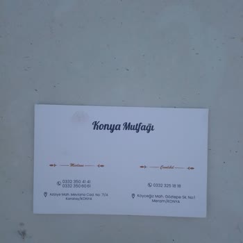 Konya Mutfağı Mevlana Konya Mutfağı Ben İ