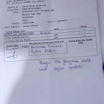 Çetmen Mobilya Delik Teslim Edilen Yatağımı Hala Değiştirmedi