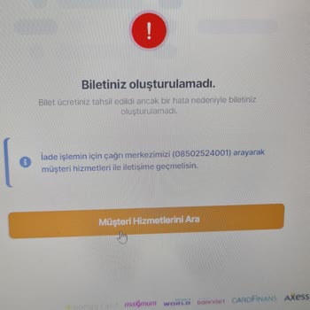 hepsiburada seyahat Para Çekildi Bilet Yok