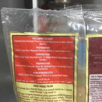 Duru Bulgur Ürün Üzerinde Bulunan Yanlış Tarif