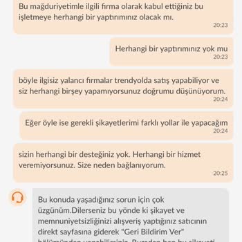 Alınamayan Ürün Ve İlgisiz/yetkisiz Trendyol