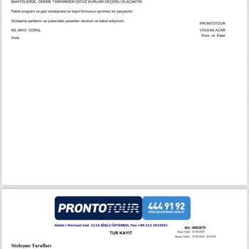 Pronto Tour Tur İptali Sonrası İadenin 1 Aydır Yapılmaması